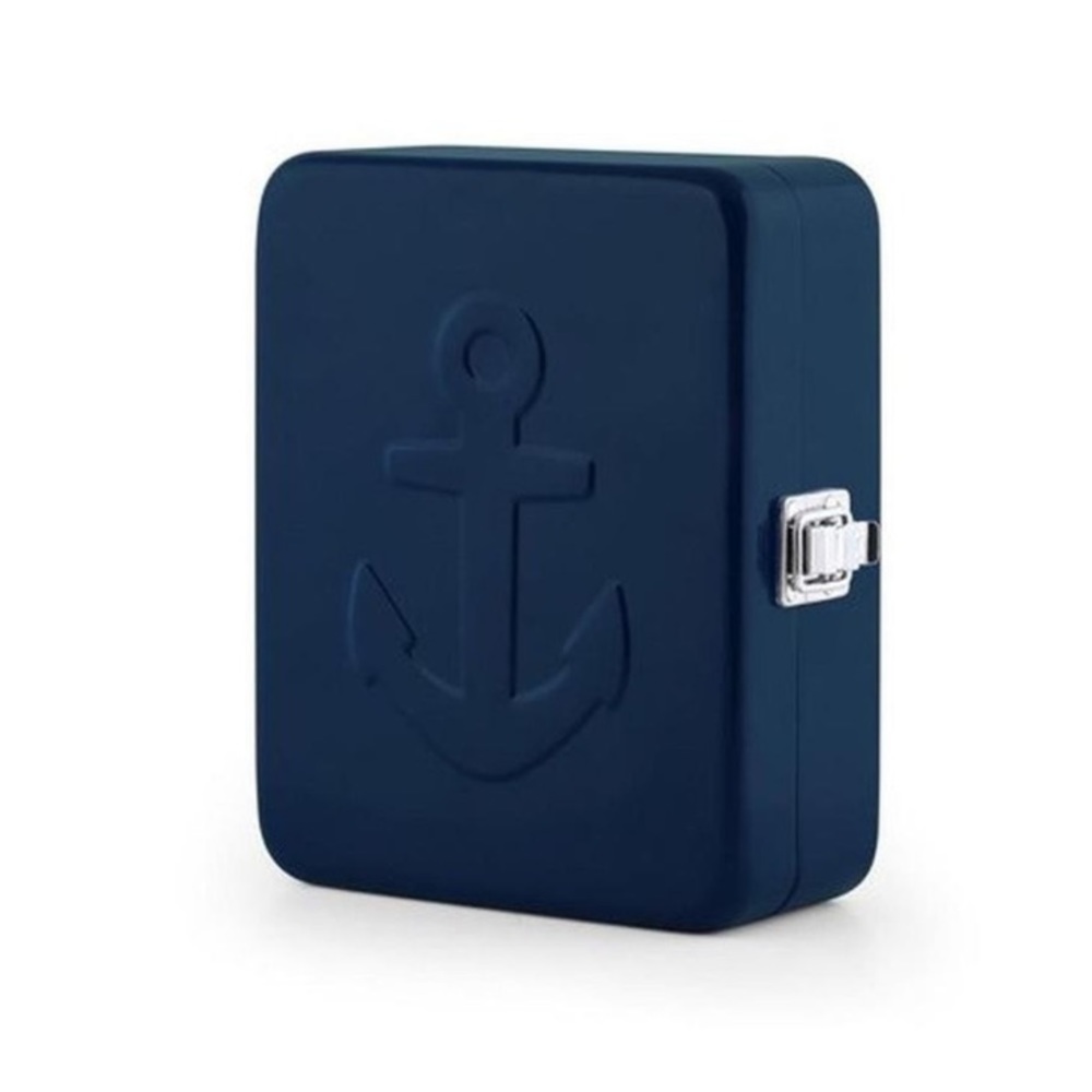 Kikkerland anchor box blue latching new in box